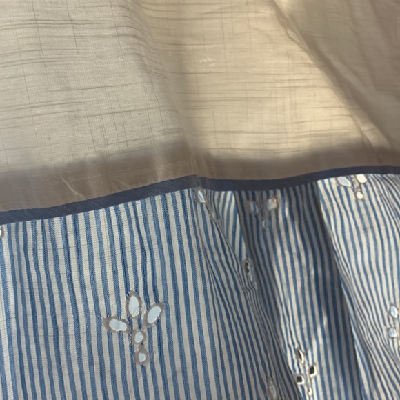 Anthropologie cezzane nightgown lounge dress new size small eyelet blue white - Picture 8 of 9